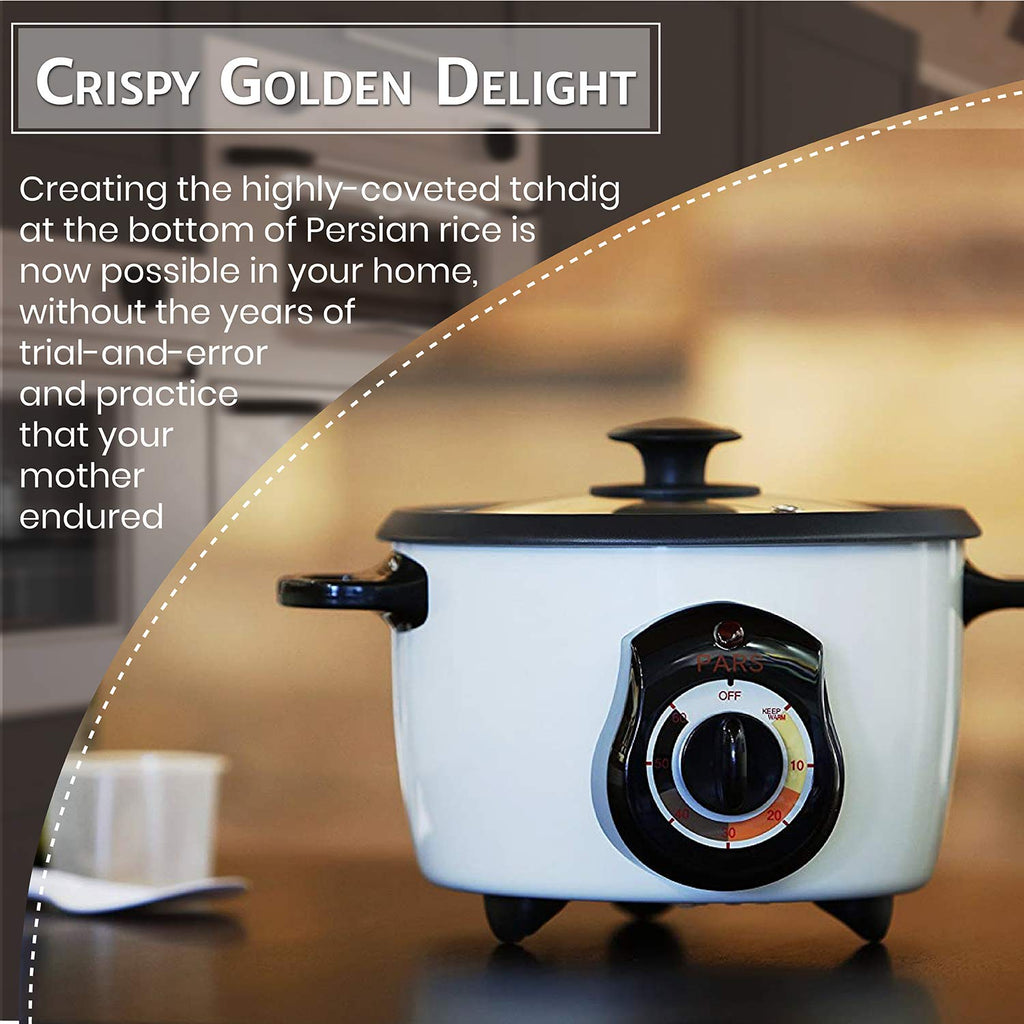 Automatic Persian Rice Cooker - Tahdig Rice Maker Perfect Rice Crust, 5 Cup