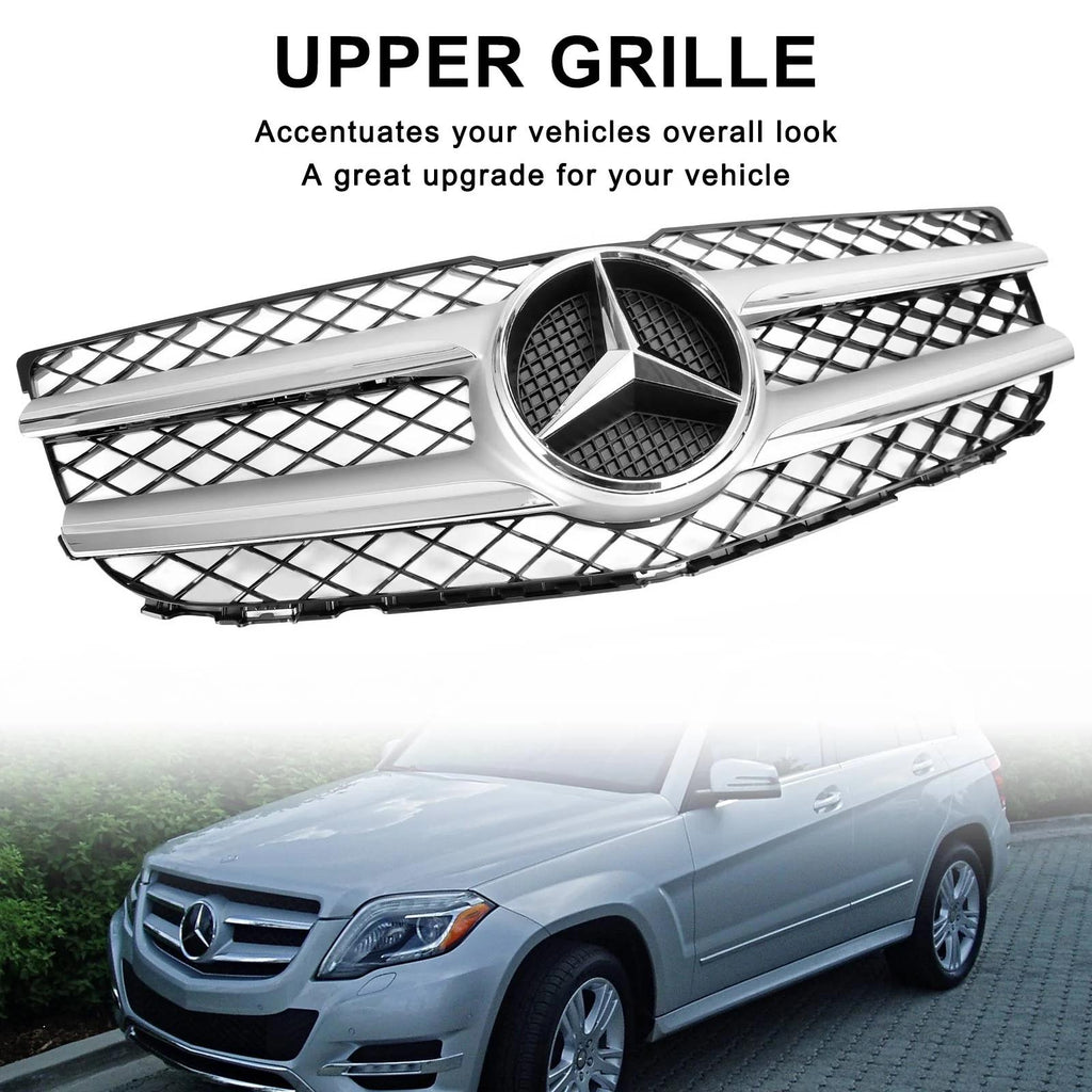 Benz 2013-2015 GLK350 4Matic Sport Utility 4-Door 2048802983 Front Upper Hood Bumper Grill Replacement Generic