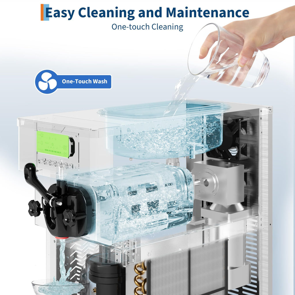1 Flavor Commercial Soft Ice Cream Machine, 1500W Ice Cream Maker Commercial with Self-Cleaning, Easy Operate, 5.3-7.4 gal/h High Productivity for Home Snack Bar, 115V