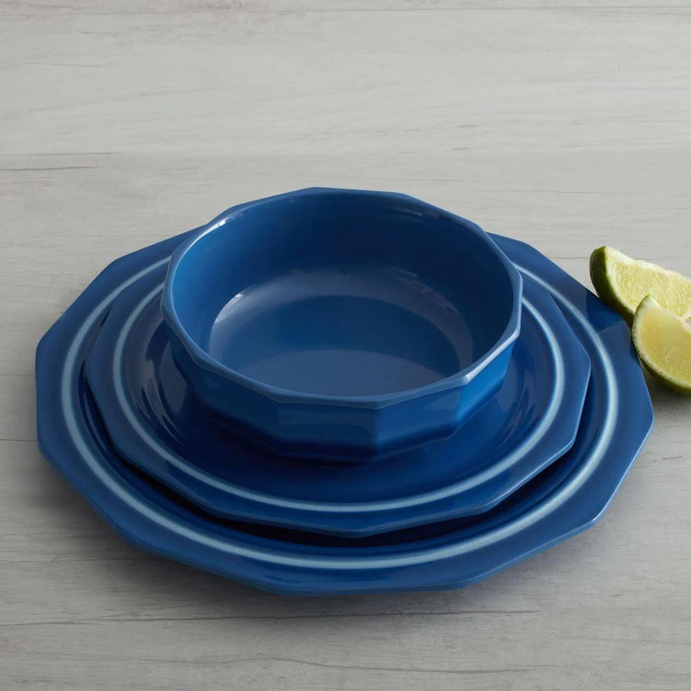 Heritage Blue Set of 4 Outdoor Melamine Cereal Bowls