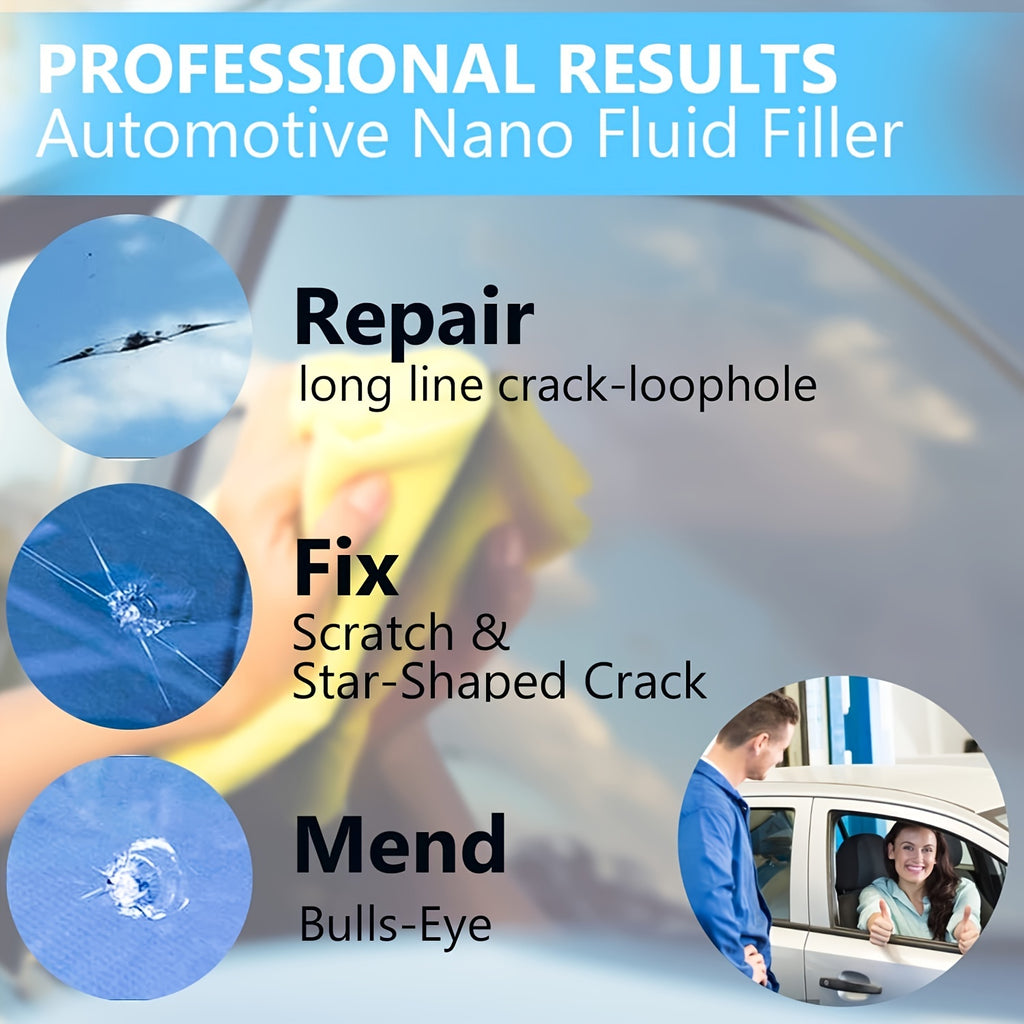 2pack Car Windshield Repair Kit: ly Fix Cracks & Scratches On Any Glass!