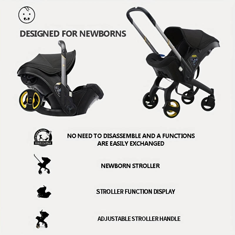 4 In 1Foldable Baby Stroller, A Good Helper For Mothers When Traveling, Shopping In Supermarkets, Baby Stroller Suitable For Christmas, Halloween, And Thanksgiving Gift