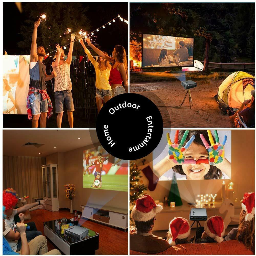 8500lm native 1080p projector conference meeting hd tv bundle bag/screen 10000:1