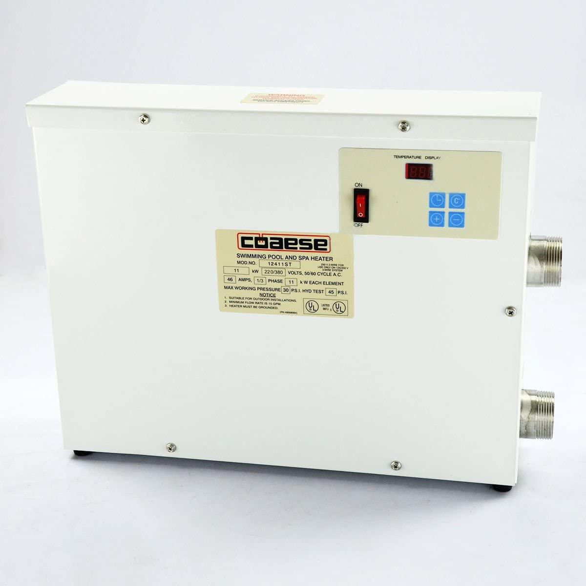 High Performance 11KW 220V Automatic Swimming pool Thermostat SPA Heater Home Bath Hot Tub Pump Temperature Controller