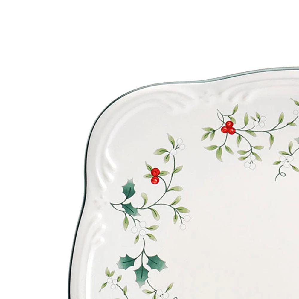 WinterberrySet of 4 Square Salad Plates