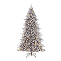 6.5 ft. Pre-lit Flocked Bennington Fir Artificial Christmas Tree with 350 UL-Listed Lights