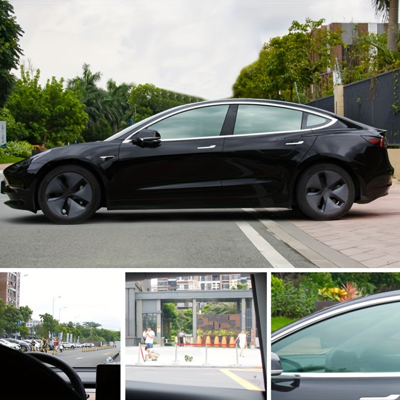300cmx50cm/118.11inx19.69in Black Car Window Foils Tint Tinting Film Roll Car Auto Home Window Glass Summer Solar UV Protector Sticker Films