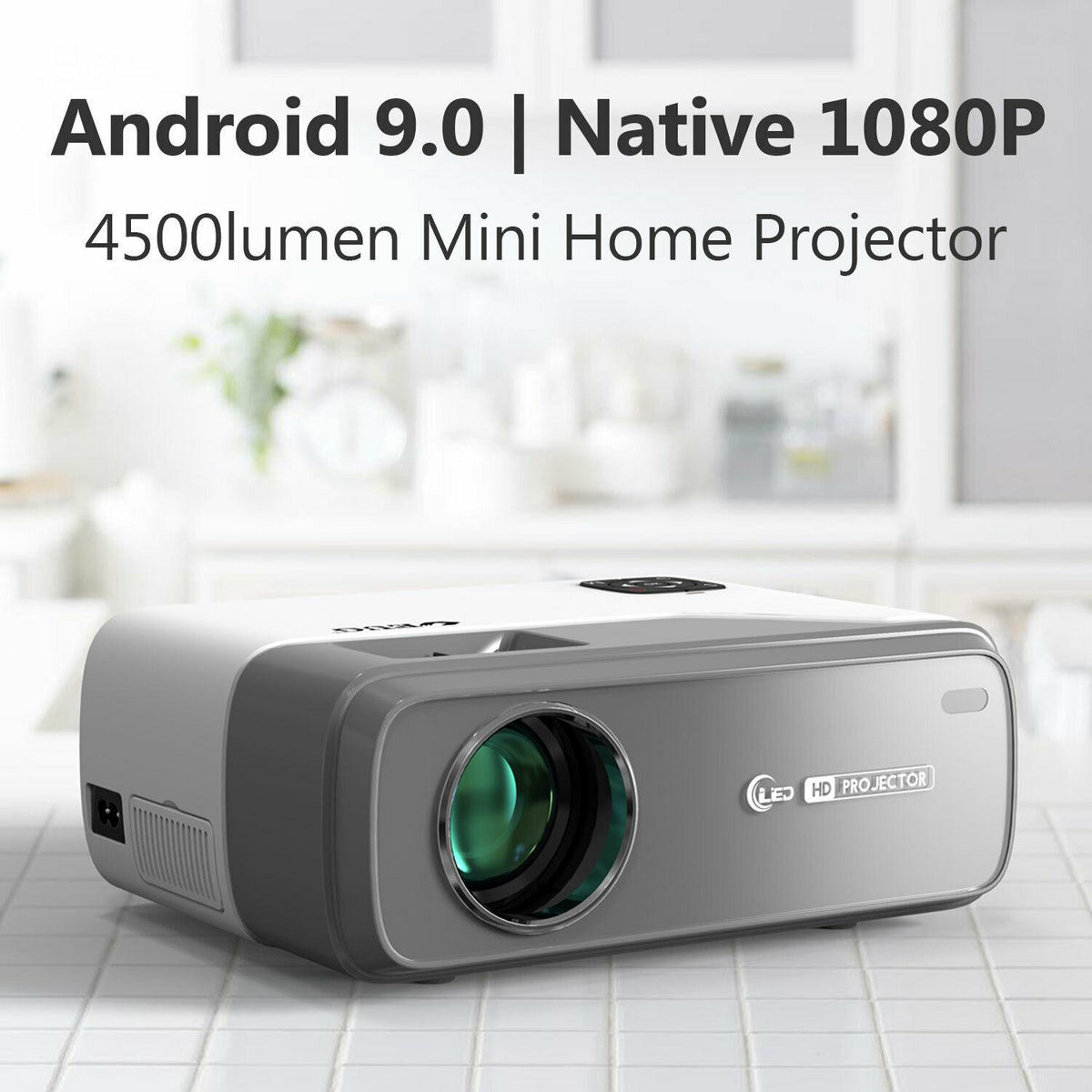 new portable movie android 9.0 projector native 1080p proyector bt video hdmi tv