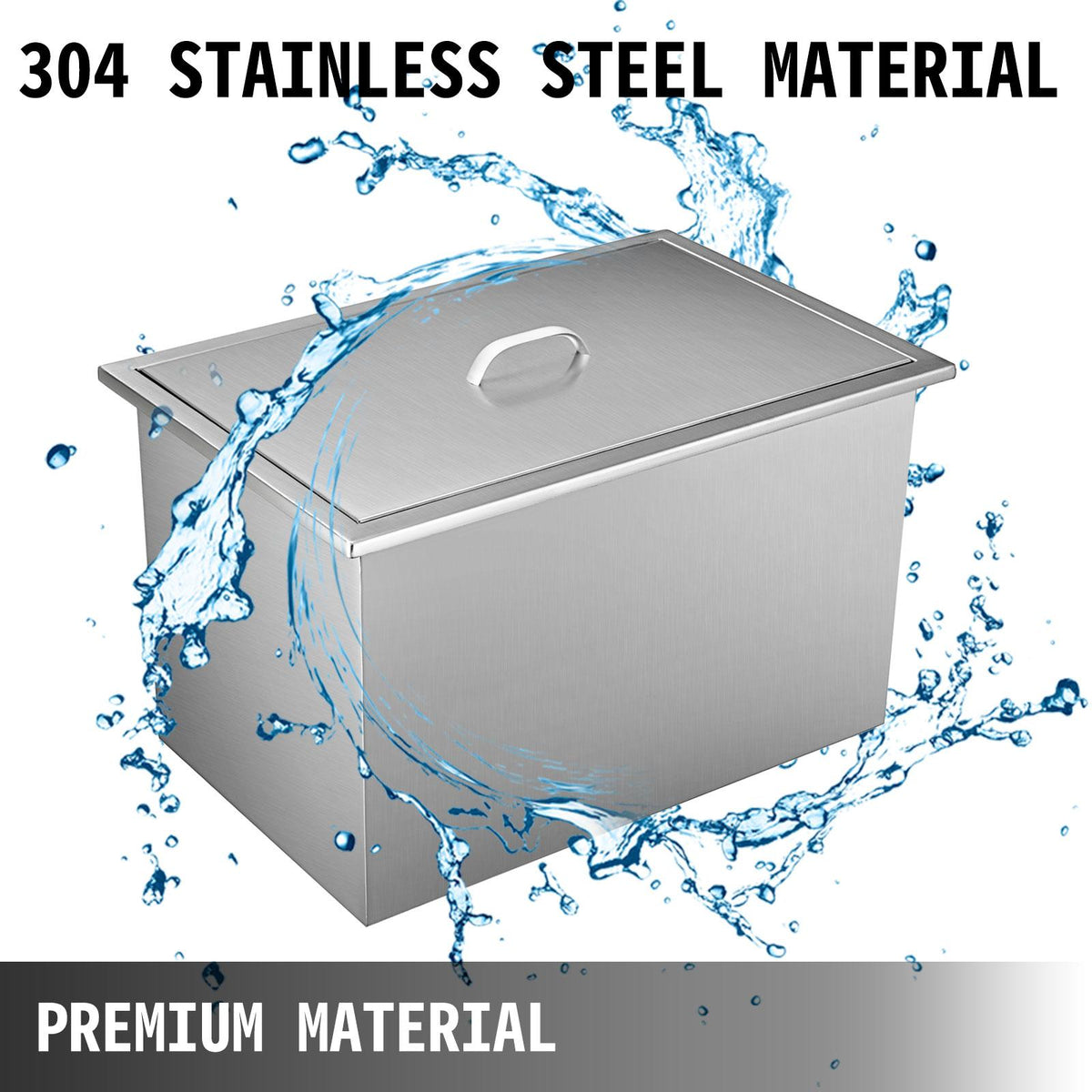 Outdoor Kitchen Drop-in Ice Chest Cooler Underbar Ice Bin 304  Steel