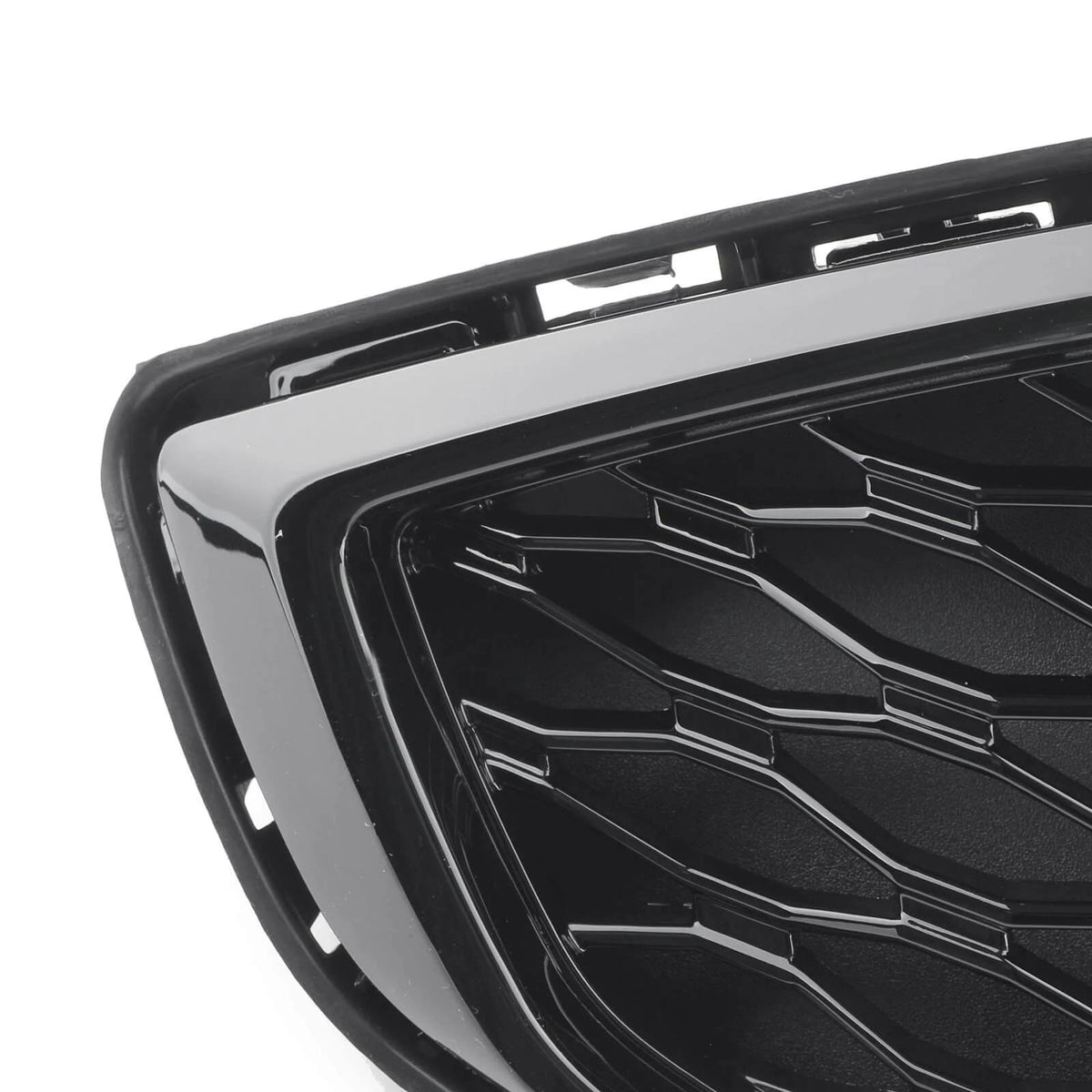 Front Bumper Grille Honeycomb Trim Gloss Black Grille For 2017-2023 Fusion Generic