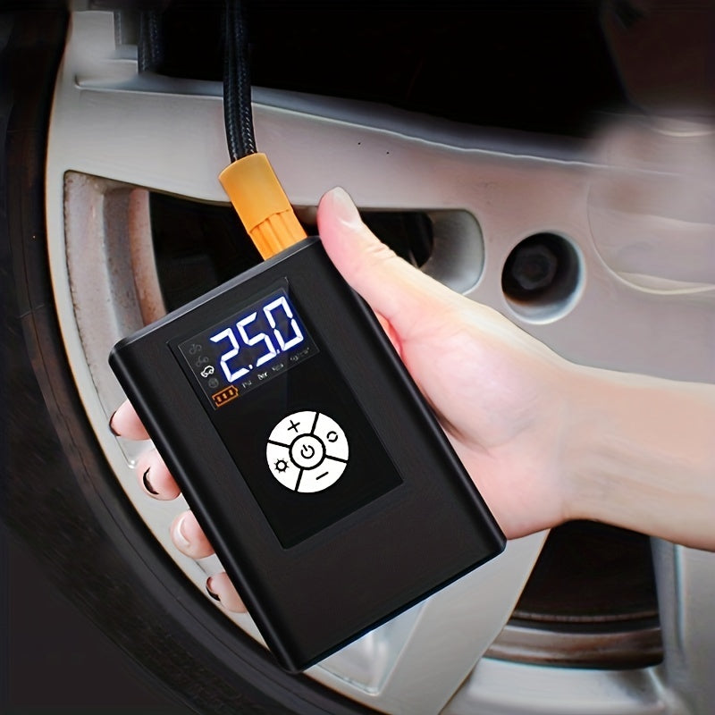 120W 150PSI Portable Digital Air Compressor: The Ultimate Wireless Car Air Pump For Car, Motorcycle, Bike & Ball Inflation!