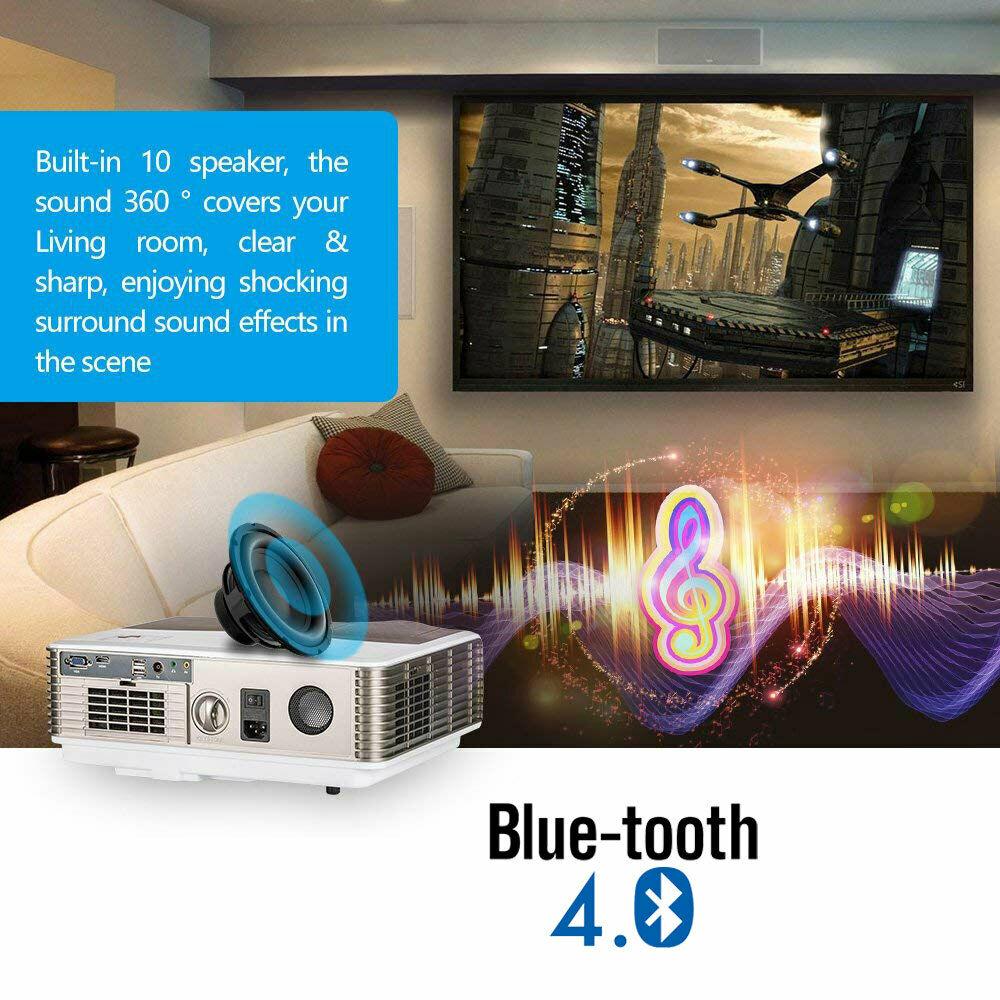 full hd wifi projector smart home theater 1080p netflix youtube tv hdmi usb us