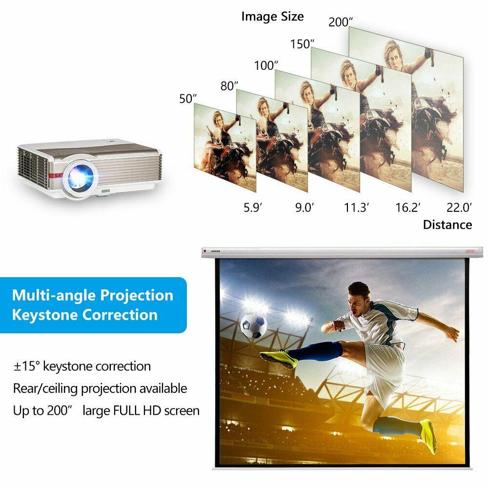 eug wifi projector smart home theater youtube netflix apps airplay tv zoom hdmi