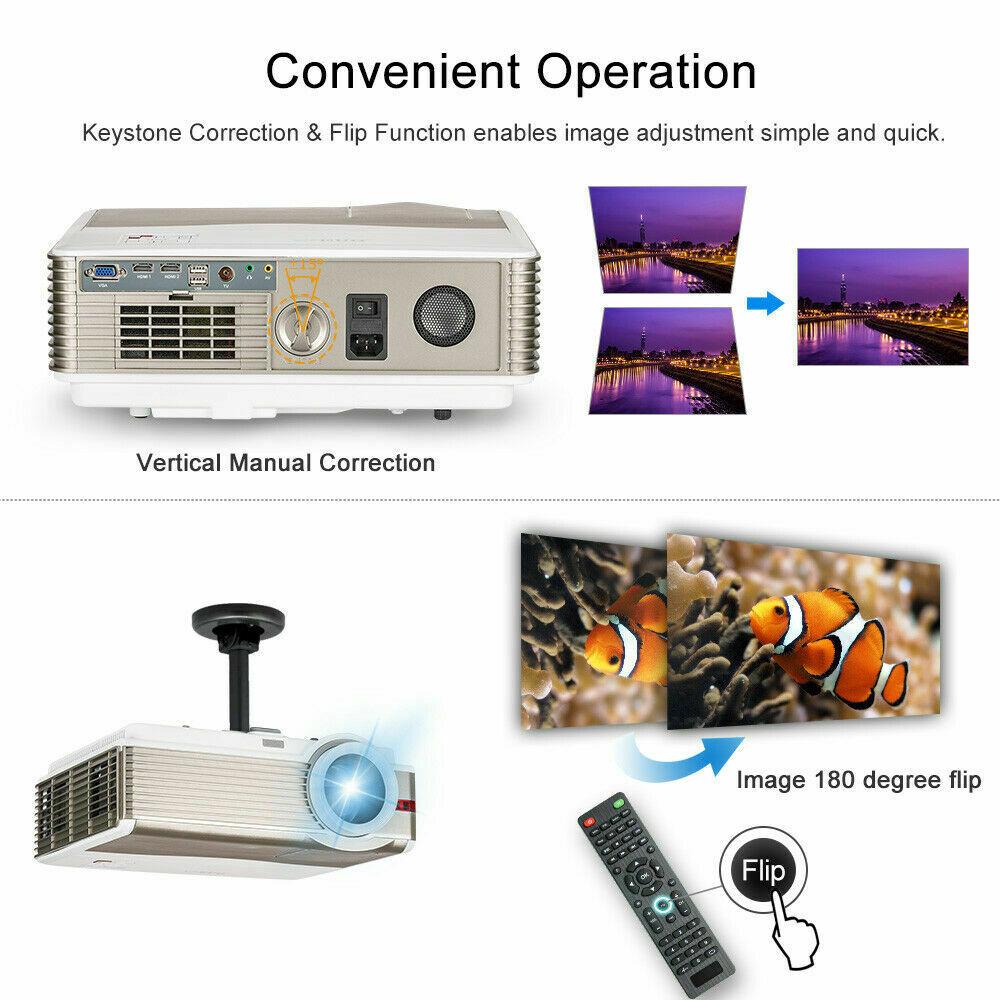 eug wifi projector smart home theater youtube netflix apps airplay tv zoom hdmi