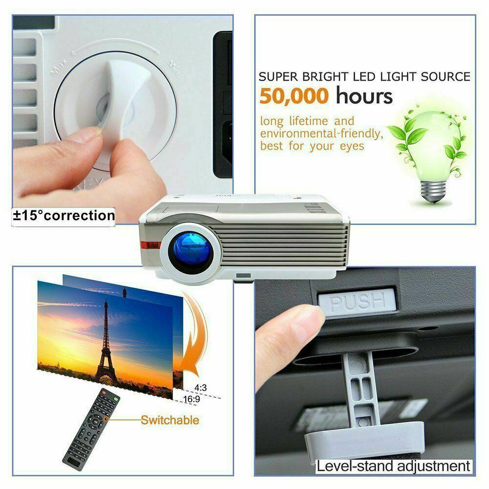 eug wifi projector smart home theater youtube netflix apps airplay tv zoom hdmi
