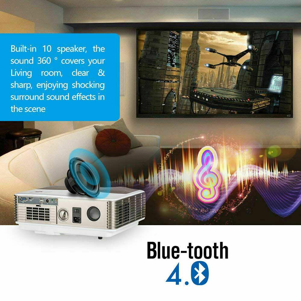blue tooh wifi projector hd smart home theater online tv wlan wireless movie us