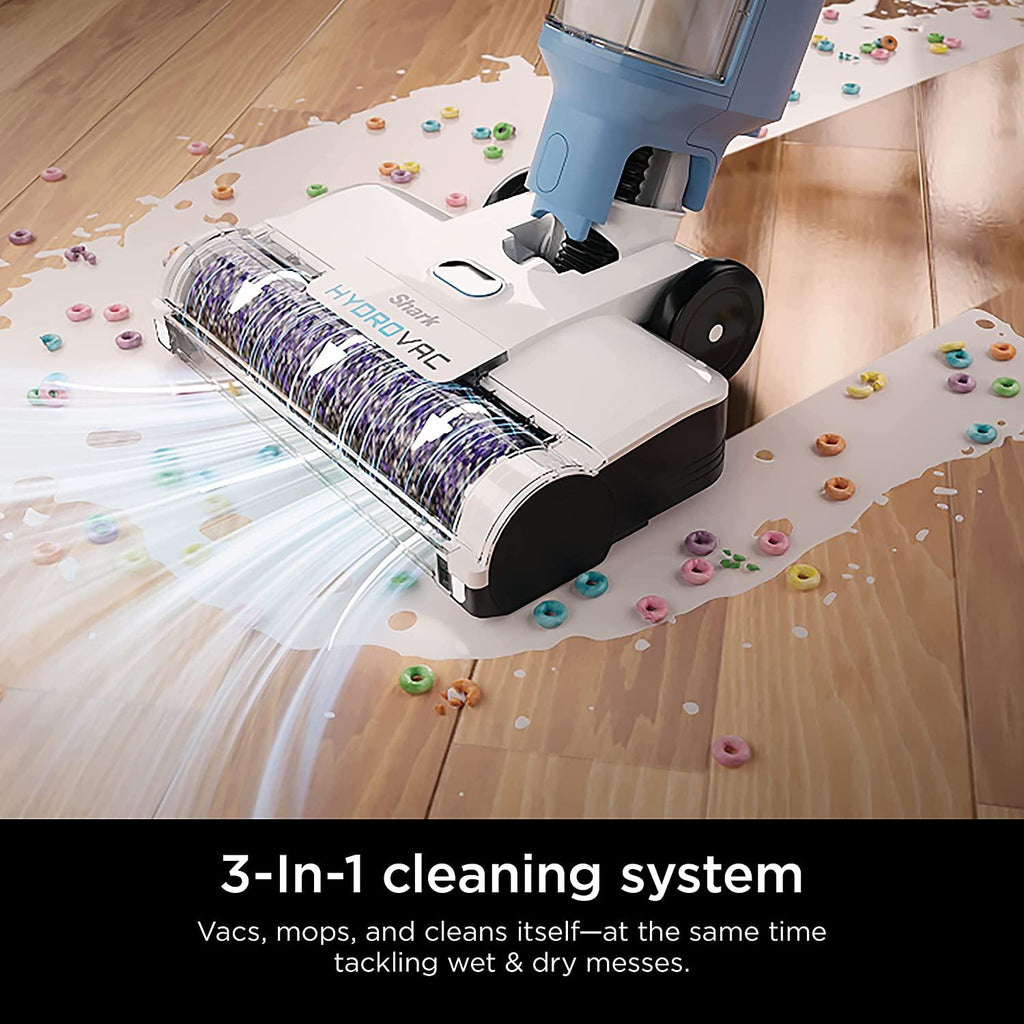 Shark WD201 HydroVac Cordless Pro XL 3-in-1 Vacuum, Mop &amp; Self-Cleaning System with Antimicrobial Brushroll* &amp; 12 oz. Odor Neutralizing Concentrate for Hard Floors &amp; Area Rugs, Lightweight, Pure Water