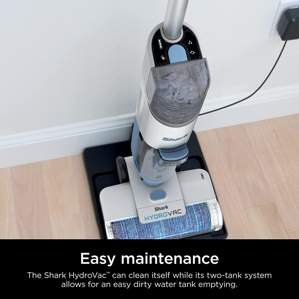 Shark WD201 HydroVac Cordless Pro XL 3-in-1 Vacuum, Mop &amp; Self-Cleaning System with Antimicrobial Brushroll* &amp; 12 oz. Odor Neutralizing Concentrate for Hard Floors &amp; Area Rugs, Lightweight, Pure Water