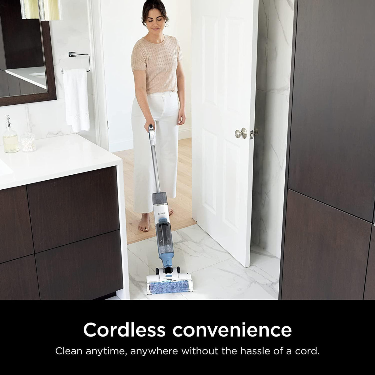 Shark WD201 HydroVac Cordless Pro XL 3-in-1 Vacuum, Mop &amp; Self-Cleaning System with Antimicrobial Brushroll* &amp; 12 oz. Odor Neutralizing Concentrate for Hard Floors &amp; Area Rugs, Lightweight, Pure Water