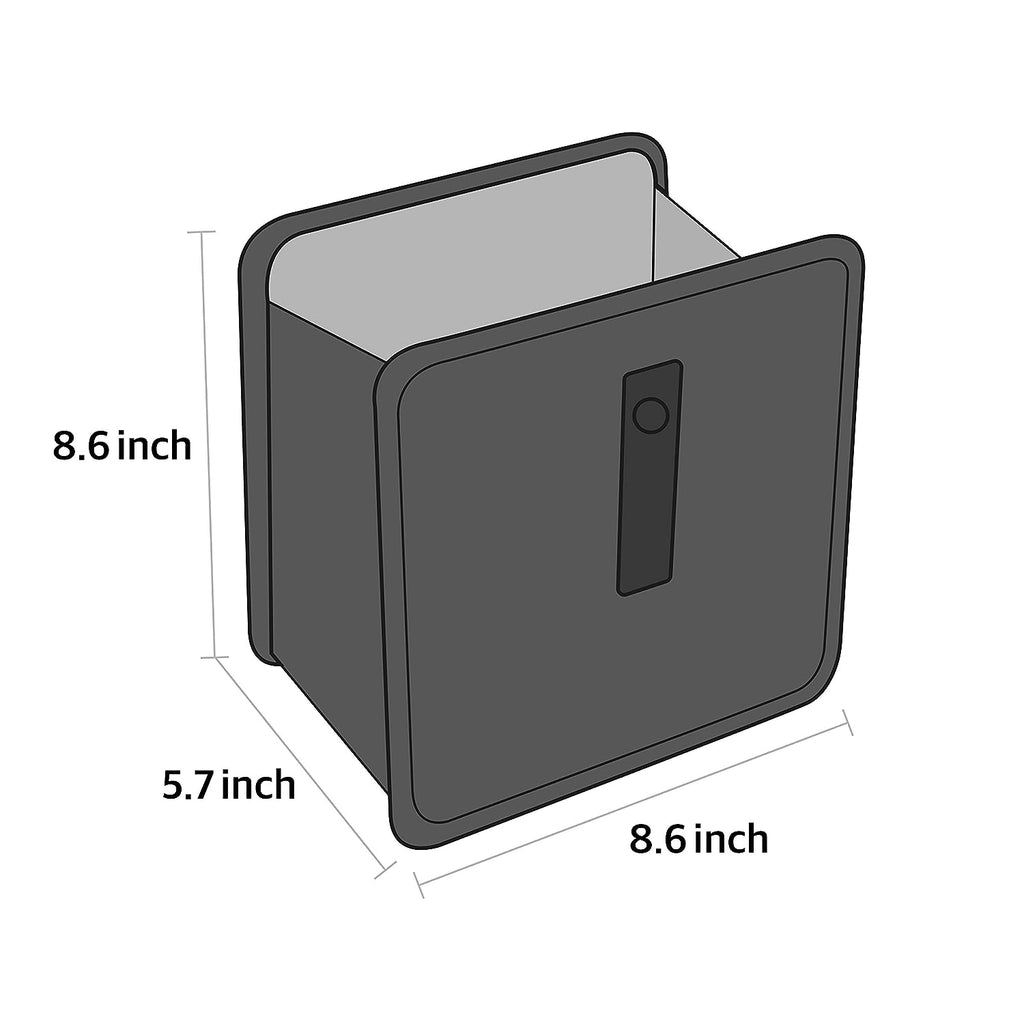 KMMOTORS Foldable Hanging Car Trash Can/Bag/bin, Vegan Leather and Oxford Clothes Car Organizer, Cute car Gadgets (Medium, Diamond)