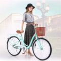 Huidiea Women's Single Speed Cruiser Bicycle, Coral w/Colorful Seat/Grips, 26" Wheels/17 Frame