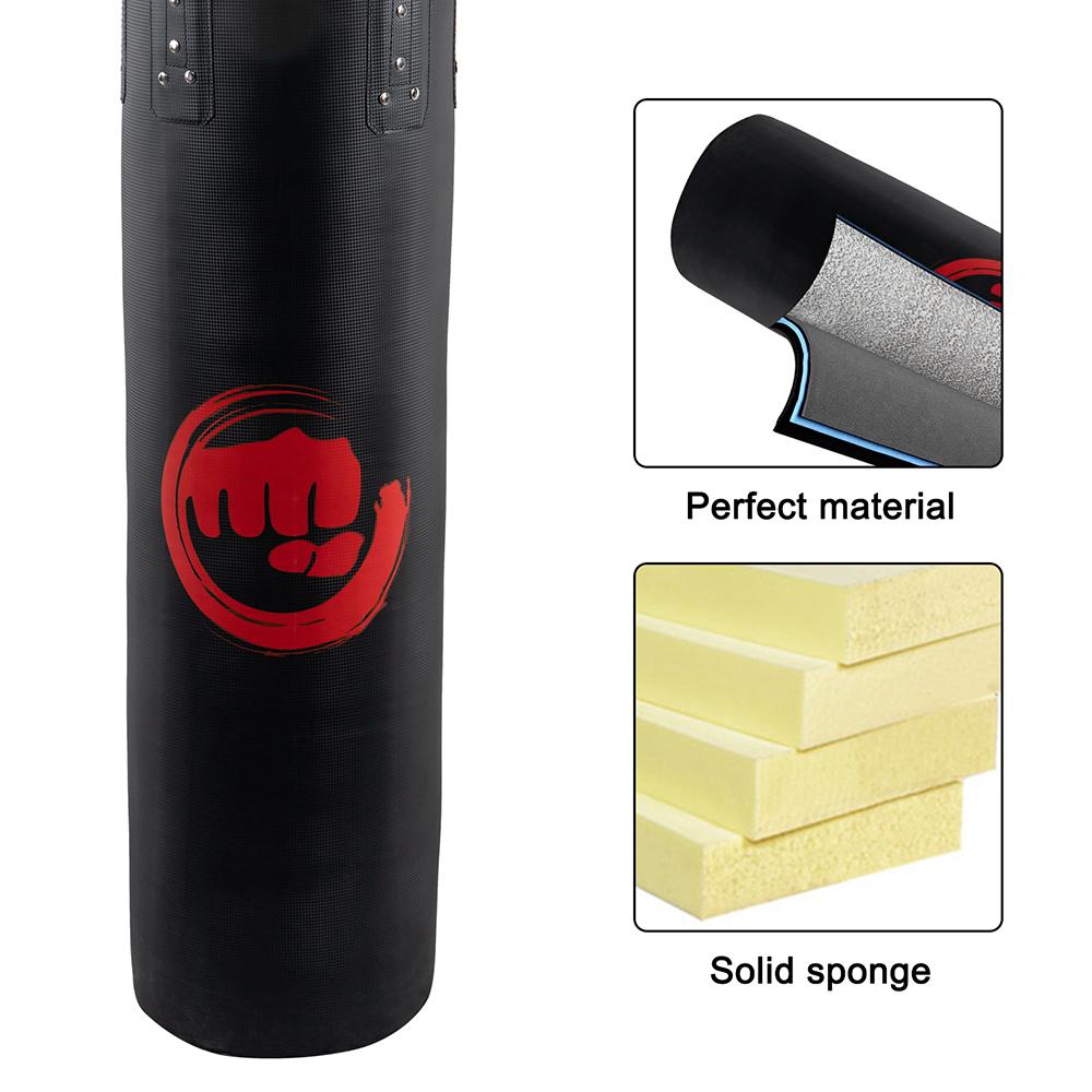 Punching Bag Filled Set , 47 x 14 inches Boxing Hanging Heavy Bag for Kickboxing Fitness Training Muay Thai MMA, Martial Arts, Home Gym
