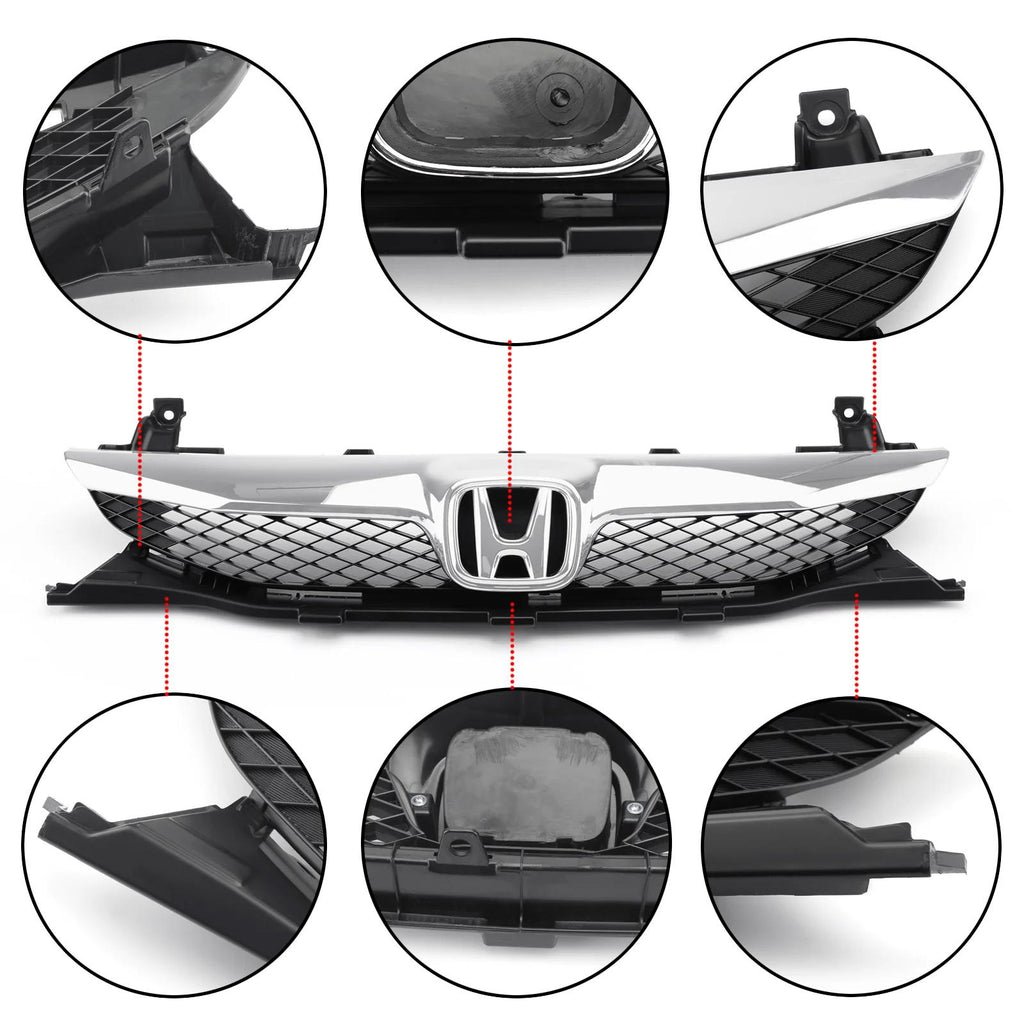 2009-2011 Honda Civic Sedan 4 Door Front Top ABS Grille Grill Replacement Generic