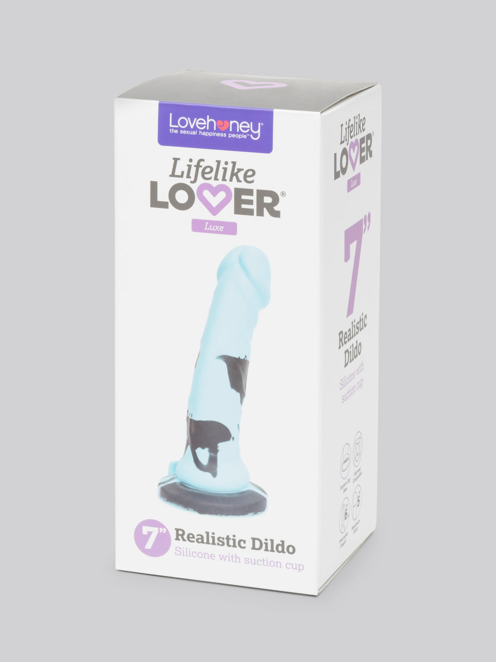 Lifelike Lover Luxe Realistic Multicoloured Silicone Dildo 7 Inch, Blue | Blue