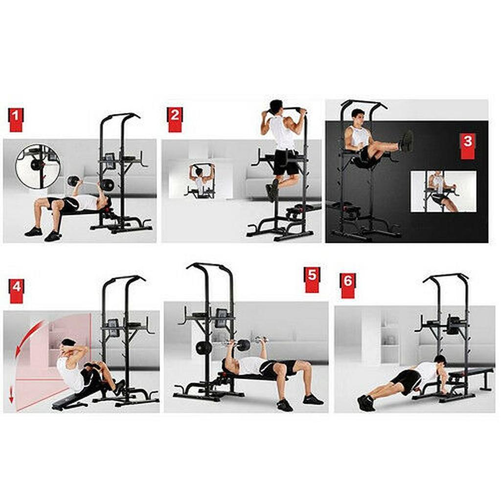 Dip Station Home Gym Pull-ups Indoor Sit-up Board Weight-Bearing Squat Rack