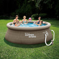 Summer Waves 10ft x 36in Quick Set Above Ground Inflatable Outdoor Swimming Pool with Filter Pump, Replacement Cartridge, and