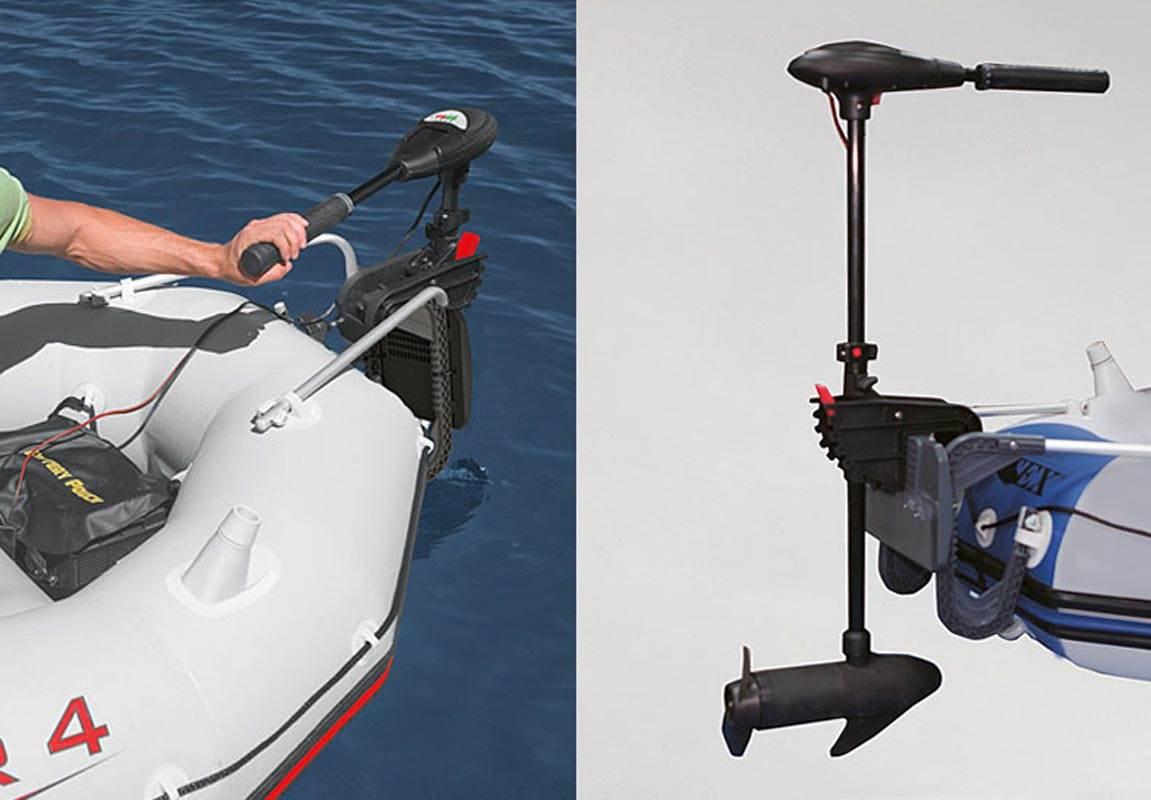Seahawk 3 Inflatable raft Set and 2 Transom Mount 8 Speed Trolling Motors