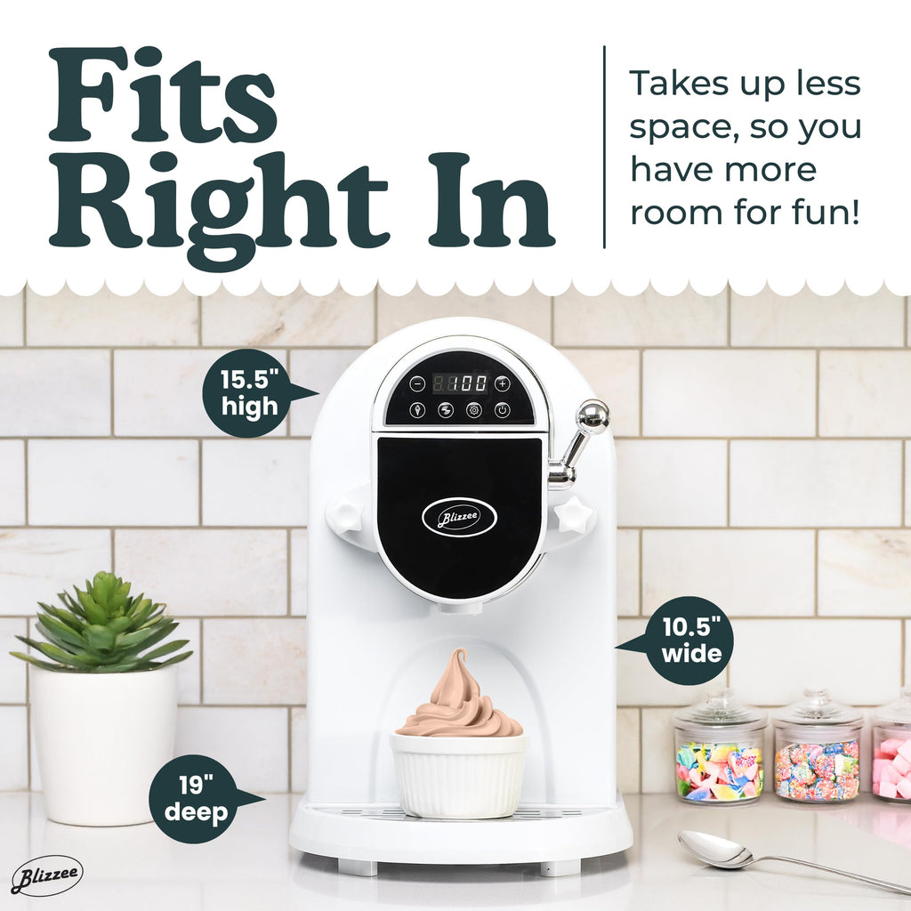 Soft Serve Ice Cream Machine 1.25Qt | No Pre-Freezing Countertop Ice Cream Maker for Home | -In Compressor | Adjustable Hardness, LED Display | Frozen Yogurt, Gelato, Dairy Free