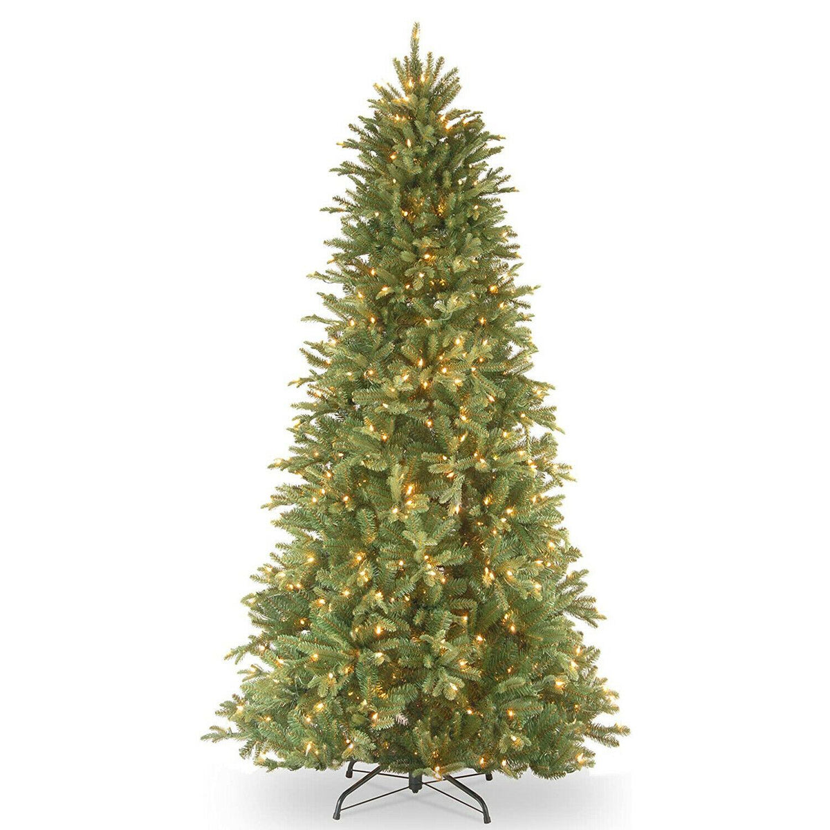 National Tree Company Feel Real 6.5 Ft Artificial Prelit Christmas Tree w/ Base