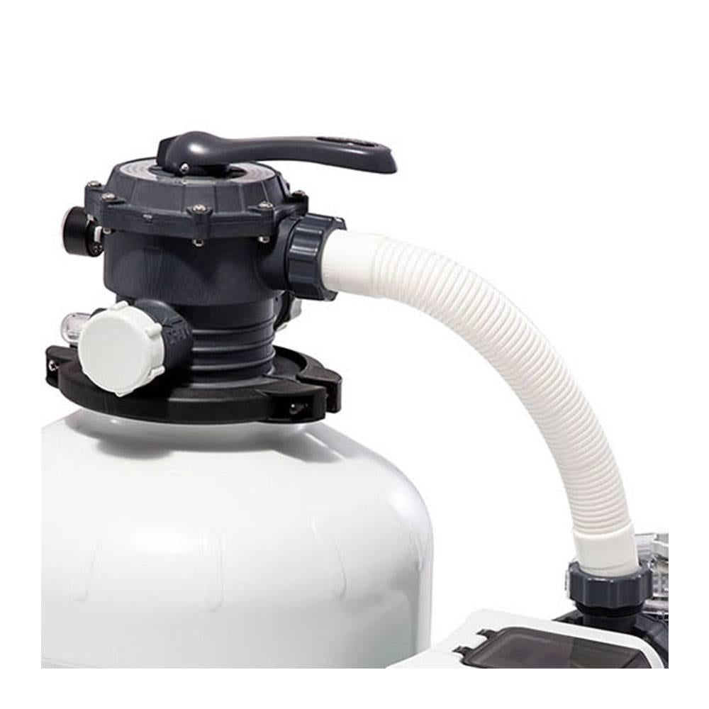 intex 3000 gph pool sand filter pump w/krystal clear saltwater system