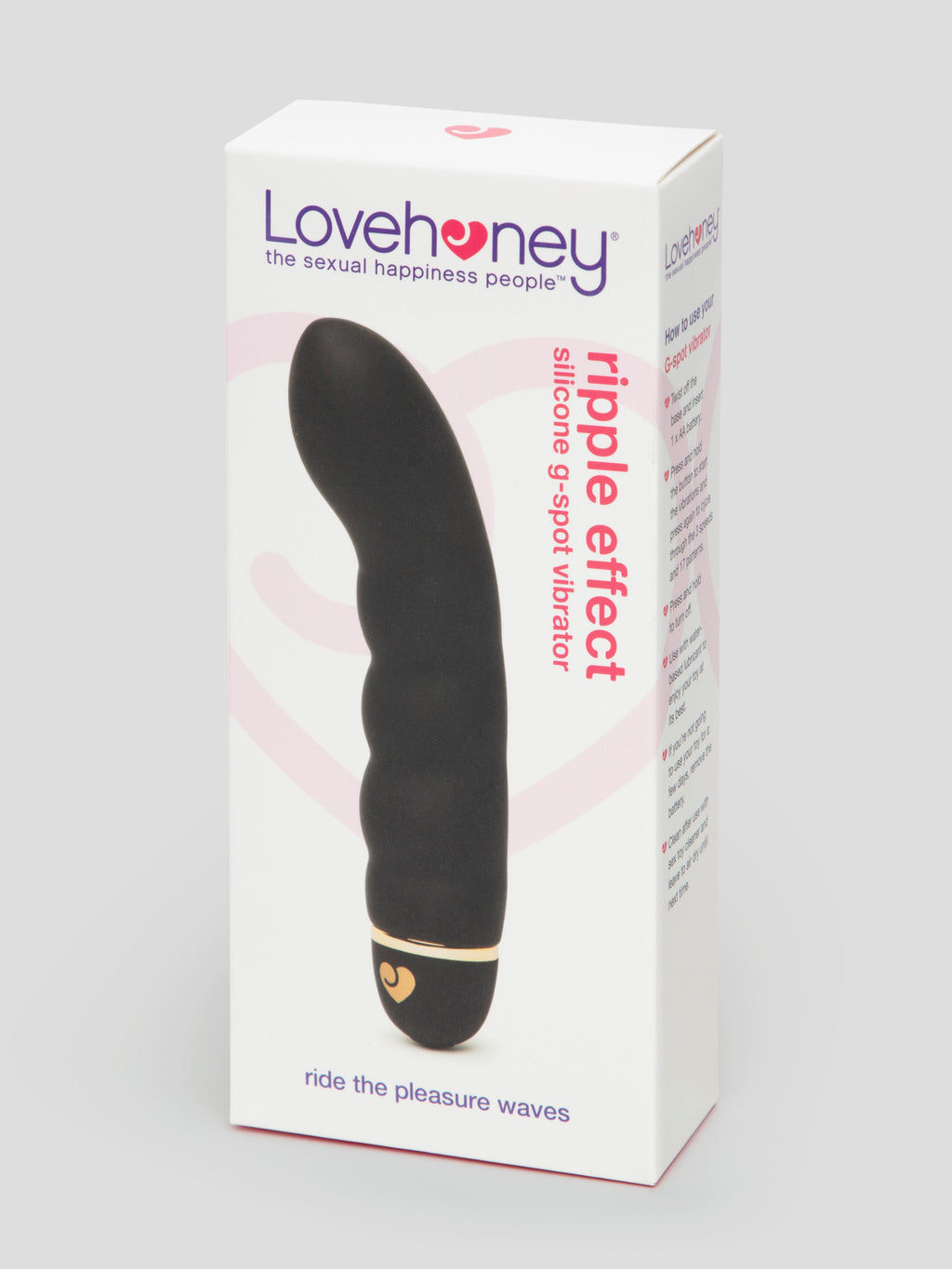 Lovehoney Ripple Effect 20 Function Silicone G-Spot Vibrator, Black