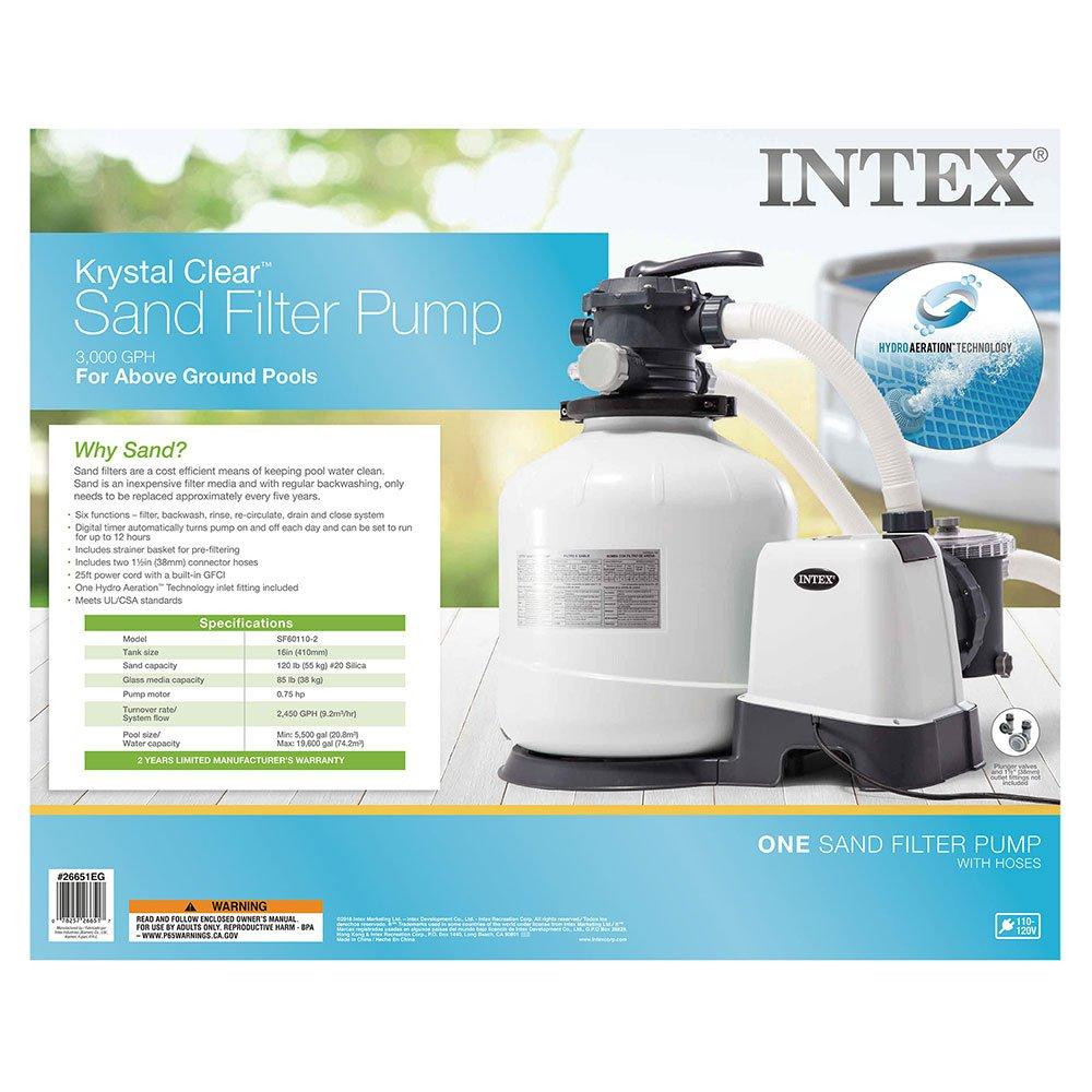 intex 3000 gph above ground pool sand filter pump &amp; intex pool vacuum cleaner