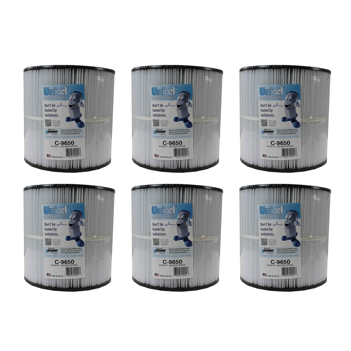 unicel c-9650 spa replacement filter cartridge cfr 50 sq ft (6 pack)