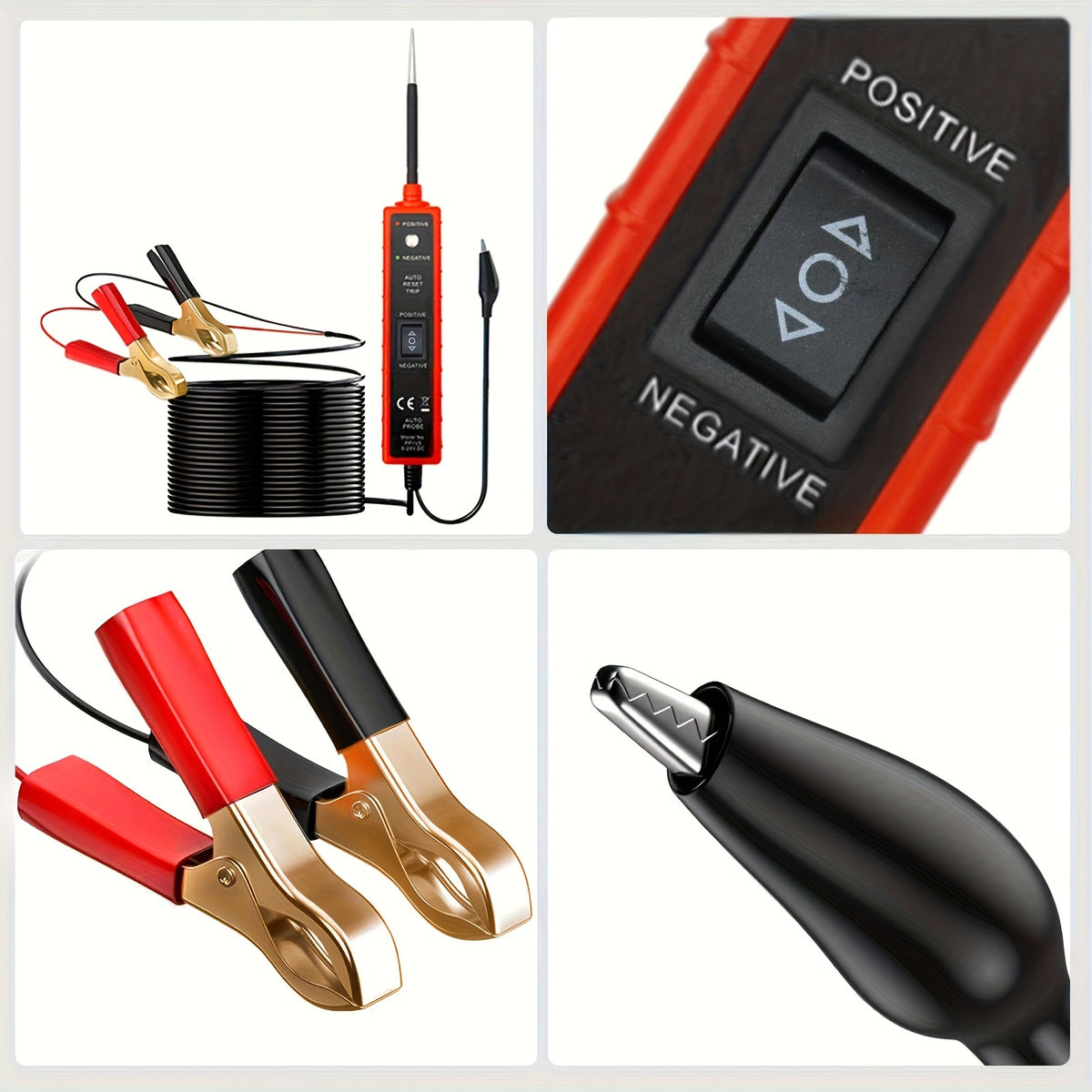 Car Electric Circuit Tester Car Electrical System Tester 6-24V DC Multifunctional Electrical System Diagnosis Tool