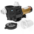 2hp inground swimming spa pool pump 5850 gph dual speed motor 2" thread npt