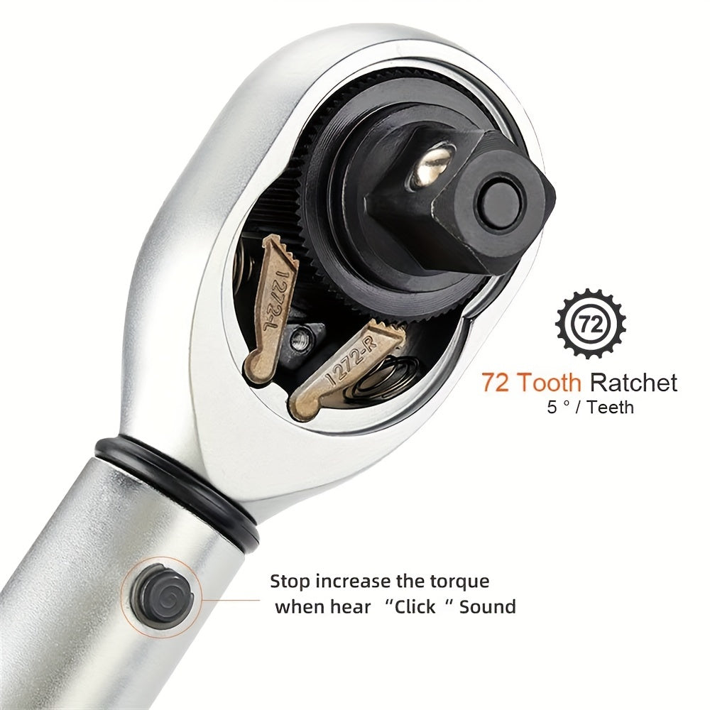 Torque Wrench 3/8'' 1/4''Square Drive Head Adjustable Torque Spanner 5-25N.m Hand Tools For Car Repair And Bike Repairing Square Drive Torque Key