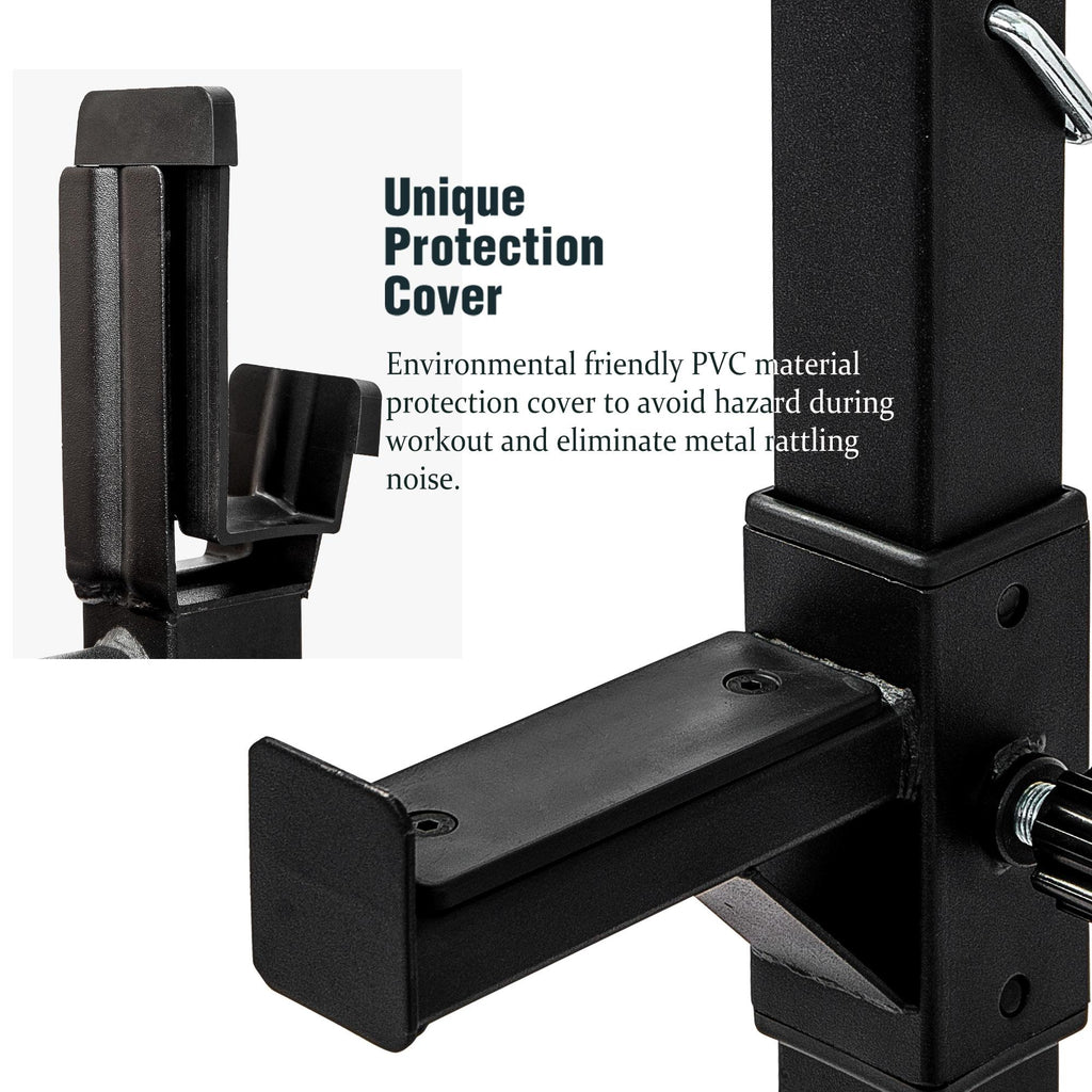 Multi-Function Barbell Rack 550LBS Capacity Dip Stand Home Gym Fitness Adjustable Squat Rack Weight Lifting Bench Press Dipping Station,Strength Training Dumbbell Racks