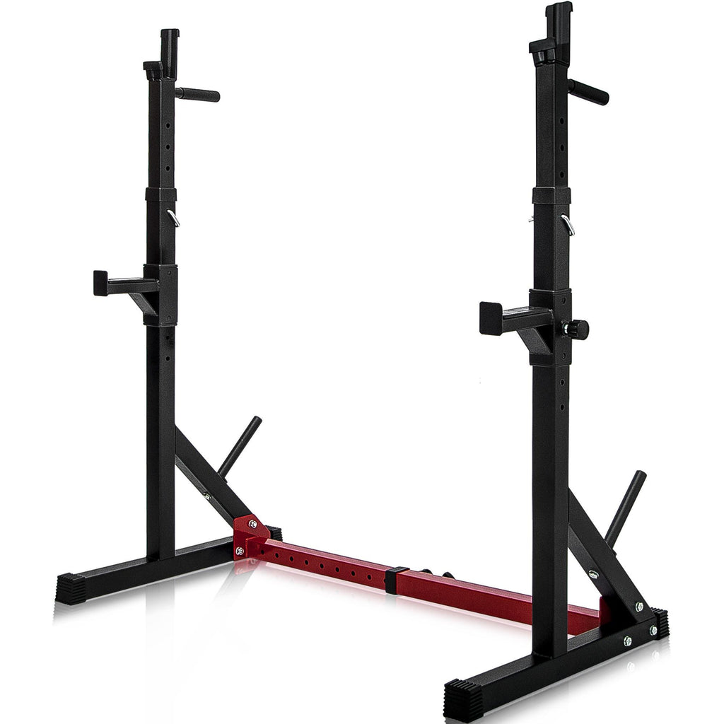 Romacci Adjustable Barbell Rack Max Load 550LBS Multi-Function Dipping Station Squat Stand Home Gym Fitness Weight Bench Press Stand