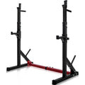 TOMSHOO Adjustable Barbell Rack Max Load 550LBS Multi-Function Dipping Station Squat Stand Home Gym Fitness Weight Bench Press Stand