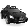 Kids 12V Officially Licensed Mercedes-Benz GTR Ride On Car w/ Parent Remote Control, AUX - Black