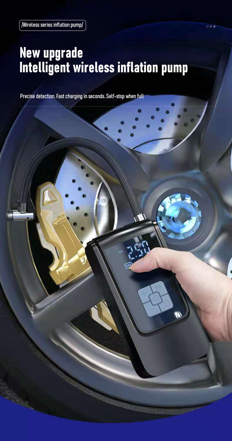 Portable 12V 150psi Car Air Compressor Inflator Pump: Inflate Car, Motorcycle & Bicycle Tires Instantly!