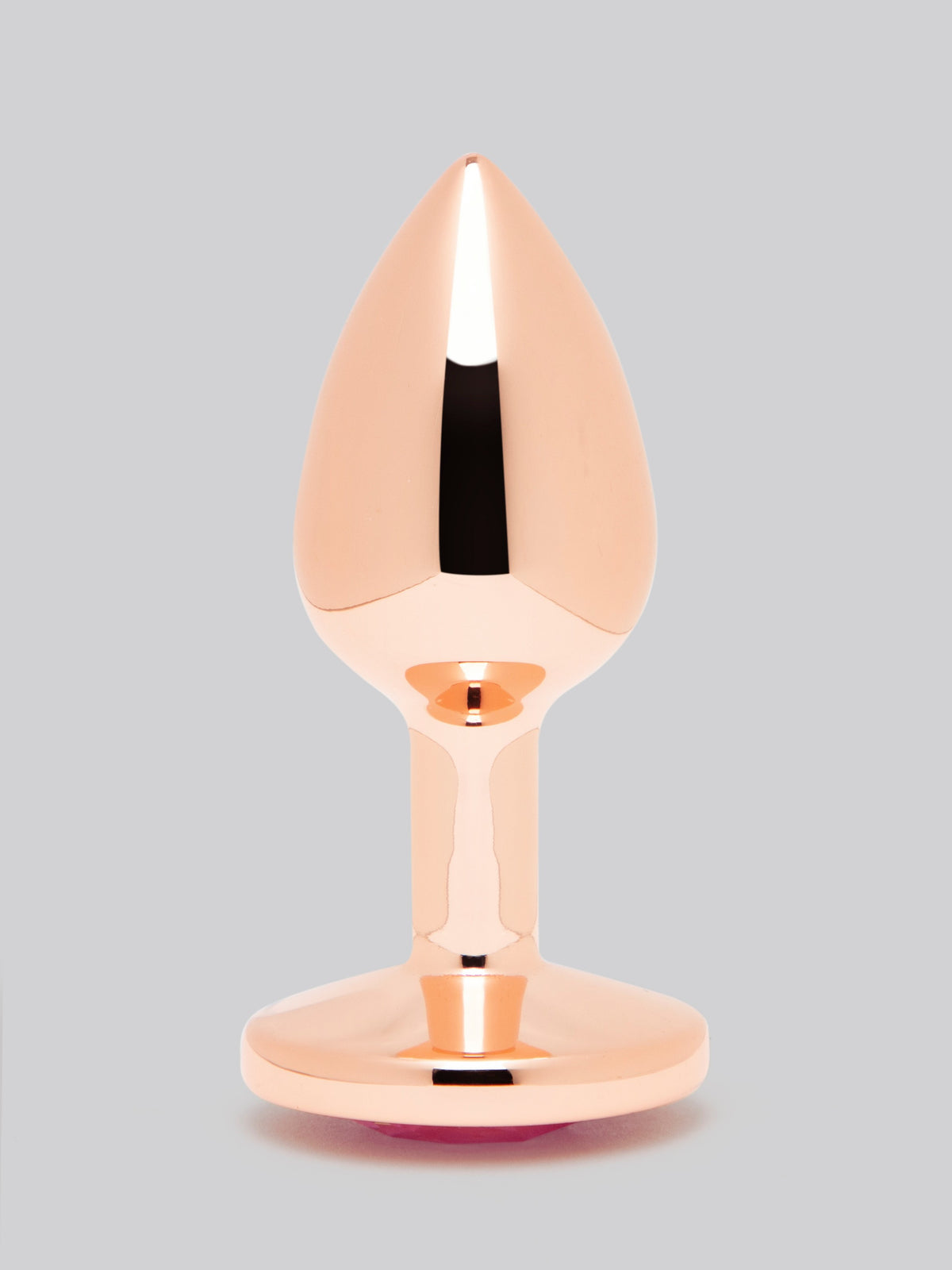 Lovehoney Luxury Crystal Stainless Steel Rose Gold Butt Plug 2.5 Inch, Gold | Gold