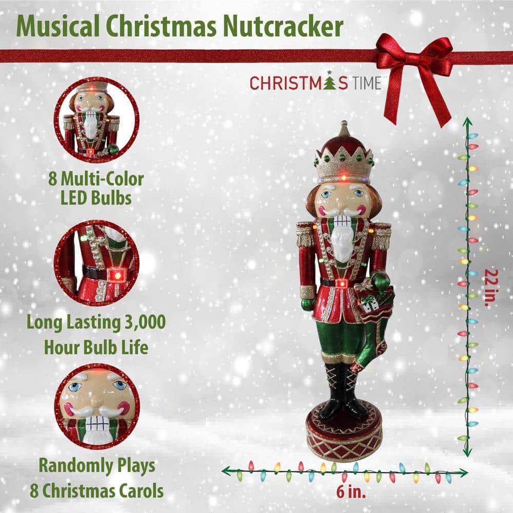 36 in. Music and Motion Christmas African American Mrs. Claus with Apron