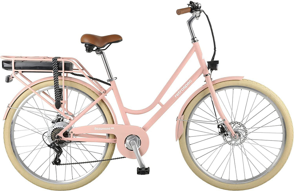 Retrospec Hybrid-Bicycles Retrospec Beaumont Rev City Electric Bike - Step Through - 20MPH Ebike with 48V/500W Motor &amp; 10.4Ah Battery - 7 Speed E Bike for Men &amp; Women