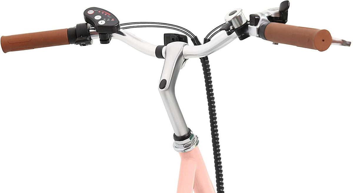 Retrospec Hybrid-Bicycles Retrospec Beaumont Rev City Electric Bike - Step Through - 20MPH Ebike with 48V/500W Motor &amp; 10.4Ah Battery - 7 Speed E Bike for Men &amp; Women