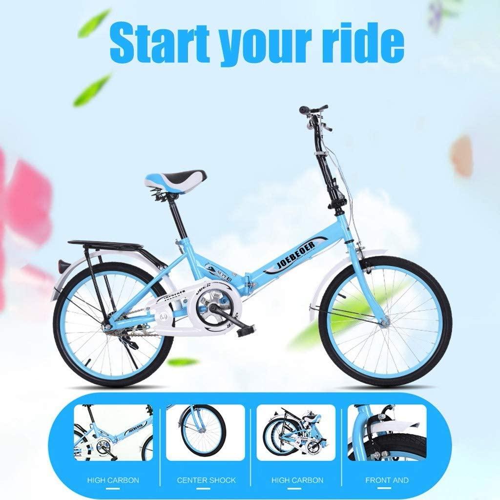 20in Folding Bike 7 Speed Ultra-Lightweight Mini Complete Cruiser Bikes for Adult &amp; Students, Portable Foldable Bicycle Adult Urban City Road Bikes, Beach Cruiser Bikes for Women &amp; Men, US Stock